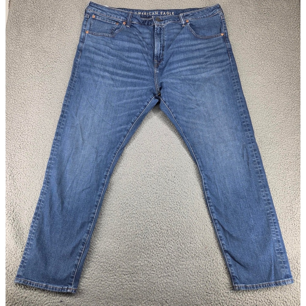 American Eagle Jeans Mens 42x32 Blue Flex Athletic Fit Medium Wash Stretch Denim